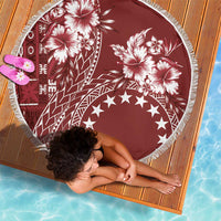 Kia Orana Cook Islands Beach Blanket Tiare and Stars - Scarlet LT7 - Polynesian Pride