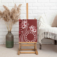 Kia Orana Cook Islands Canvas Wall Art Tiare and Stars - Scarlet LT7 - Polynesian Pride