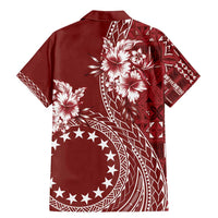 Kia Orana Cook Islands Family Matching Mermaid Dress and Hawaiian Shirt Tiare and Stars - Scarlet