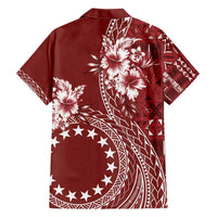 Kia Orana Cook Islands Hawaiian Shirt Tiare and Stars - Scarlet LT7 - Polynesian Pride
