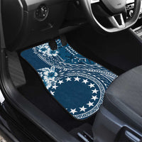 Kia Orana Cook Islands Car Mats Tiare and Stars - Navy Blue LT7 - Polynesian Pride
