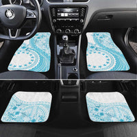 Kia Orana Cook Islands Car Mats Tiare and Stars - Turquoise LT7 Set 4pcs Turquoise - Polynesian Pride