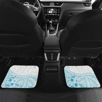 Kia Orana Cook Islands Car Mats Tiare and Stars - Turquoise LT7 Set 2pcs - Back Turquoise - Polynesian Pride