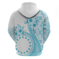 Kia Orana Cook Islands Hoodie Tiare and Stars - Turquoise LT7 - Polynesian Pride