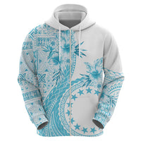 Kia Orana Cook Islands Hoodie Tiare and Stars - Turquoise LT7 - Polynesian Pride