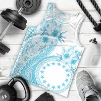 Kia Orana Cook Islands Men Tank Top Tiare and Stars - Turquoise LT7 - Polynesian Pride