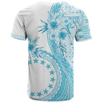 Kia Orana Cook Islands T Shirt Tiare and Stars - Turquoise