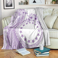 Kia Orana Cook Islands Blanket Tiare and Stars - Lavender LT7 Lavender - Polynesian Pride