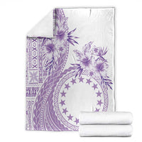 Kia Orana Cook Islands Blanket Tiare and Stars - Lavender LT7 - Polynesian Pride
