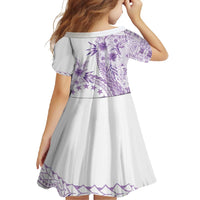 Kia Orana Cook Islands Family Matching Mermaid Dress and Hawaiian Shirt Tiare and Stars - Lavender