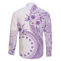 Kia Orana Cook Islands Family Matching Summer Maxi Dress and Hawaiian Shirt Tiare and Stars - Lavender