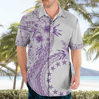Kia Orana Cook Islands Hawaiian Shirt Tiare and Stars - Lavender LT7 - Polynesian Pride