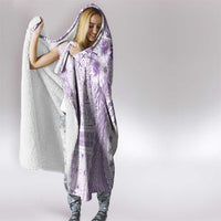 Kia Orana Cook Islands Hooded Blanket Tiare and Stars - Lavender LT7 - Polynesian Pride