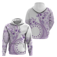 Kia Orana Cook Islands Hoodie Tiare and Stars - Lavender LT7 - Polynesian Pride