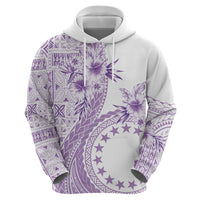 Kia Orana Cook Islands Hoodie Tiare and Stars - Lavender LT7 - Polynesian Pride