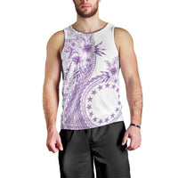Kia Orana Cook Islands Men Tank Top Tiare and Stars - Lavender LT7 - Polynesian Pride