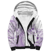 Kia Orana Cook Islands Sherpa Hoodie Tiare and Stars - Lavender LT7 Unisex Lavender - Polynesian Pride