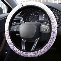 Kia Orana Cook Islands Steering Wheel Cover Tiare and Stars - Lavender LT7 - Polynesian Pride