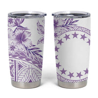 Kia Orana Cook Islands Tumbler Cup Tiare & Stars - Lavender LT7 Lavender - Polynesian Pride