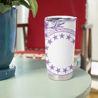 Kia Orana Cook Islands Tumbler Cup Tiare & Stars - Lavender LT7 - Polynesian Pride