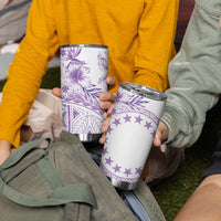 Kia Orana Cook Islands Tumbler Cup Tiare & Stars - Lavender LT7 - Polynesian Pride