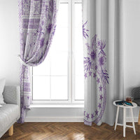 Kia Orana Cook Islands Window Curtain Tiare and Stars - Lavender LT7 - Polynesian Pride