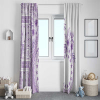 Kia Orana Cook Islands Window Curtain Tiare and Stars - Lavender LT7 - Polynesian Pride
