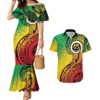 Vanuatu 45th Independence Anniversary Couples Matching Mermaid Dress and Hawaiian Shirt Ni-Van Sandroing LT7 Colorful - Polynesian Pride