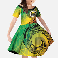 Vanuatu 45th Independence Anniversary Family Matching Tank Maxi Dress and Hawaiian Shirt Ni-Van Sandroing - Polynesian Pride