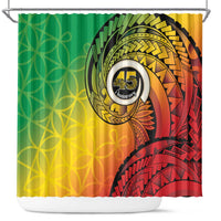 Vanuatu 45th Independence Anniversary Shower Curtain Ni-Van Sandroing - Polynesian Pride