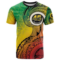 Vanuatu 45th Independence Anniversary T Shirt Ni-Van Sandroing LT7 Colorful - Polynesian Pride
