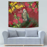 Kakapo Bird New Zealand Tapestry Floral Christmas