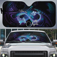 Polynesian Personalized Memorial Auto Sun Shade Oceanic Infinity Symbol - Until We Meet Again - Polynesian Pride