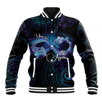 Polynesian Personalized Memorial Baseball Jacket Oceanic Infinity Symbol - Until We Meet Again LT7 Unisex Black - Polynesian Pride