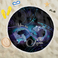 Polynesian Personalized Memorial Beach Blanket Oceanic Infinity Symbol - Until We Meet Again LT7 One Size 150cm Black - Polynesian Pride