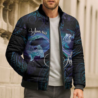 Polynesian Personalized Memorial Bomber Puffer Jacket Oceanic Infinity Symbol - Until We Meet Again LT7 - Polynesian Pride