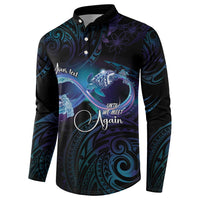 Polynesian Personalized Memorial Button Sweatshirt Oceanic Infinity Symbol - Until We Meet Again LT7 - Polynesian Pride