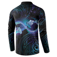 Polynesian Personalized Memorial Button Sweatshirt Oceanic Infinity Symbol - Until We Meet Again LT7 - Polynesian Pride