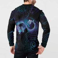 Polynesian Personalized Memorial Button Sweatshirt Oceanic Infinity Symbol - Until We Meet Again LT7 - Polynesian Pride