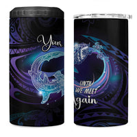 Polynesian Personalized Memorial 4 in 1 Can Cooler Tumbler Oceanic Infinity Symbol - Until We Meet Again LT7 One Size: 16 oz Black - Polynesian Pride