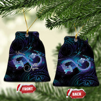 Polynesian Personalized Memorial Ceramic Ornament Oceanic Infinity Symbol - Until We Meet Again LT7 Bell Flake Black - Polynesian Pride