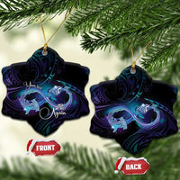 Polynesian Personalized Memorial Ceramic Ornament Oceanic Infinity Symbol - Until We Meet Again LT7 Snow Flake Black - Polynesian Pride