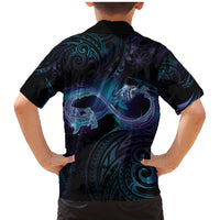 Polynesian Personalized Memorial Family Matching Mermaid Dress and Hawaiian Shirt Oceanic Infinity Symbol - Until We Meet Again - Polynesian Pride