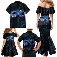 Polynesian Personalized Memorial Family Matching Mermaid Dress and Hawaiian Shirt Oceanic Infinity Symbol - Until We Meet Again - Polynesian Pride