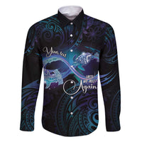 Polynesian Personalized Memorial Family Matching Mermaid Dress and Hawaiian Shirt Oceanic Infinity Symbol - Until We Meet Again - Polynesian Pride