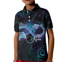 Polynesian Personalized Memorial Kid Polo Shirt Oceanic Infinity Symbol - Until We Meet Again - Polynesian Pride