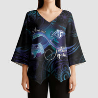 Polynesian Personalized Memorial Kimono Sleeve Blouse Oceanic Infinity Symbol - Until We Meet Again LT7 - Polynesian Pride
