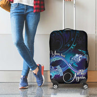 Polynesian Personalized Memorial Luggage Cover Oceanic Infinity Symbol - Until We Meet Again LT7 - Polynesian Pride
