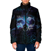 Polynesian Personalized Memorial Padded Jacket Oceanic Infinity Symbol - Until We Meet Again LT7 Men Black - Polynesian Pride