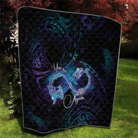 Polynesian Personalized Memorial Quilt Oceanic Infinity Symbol - Until We Meet Again - Polynesian Pride